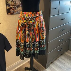 Colorful Patterned Women's Skirt